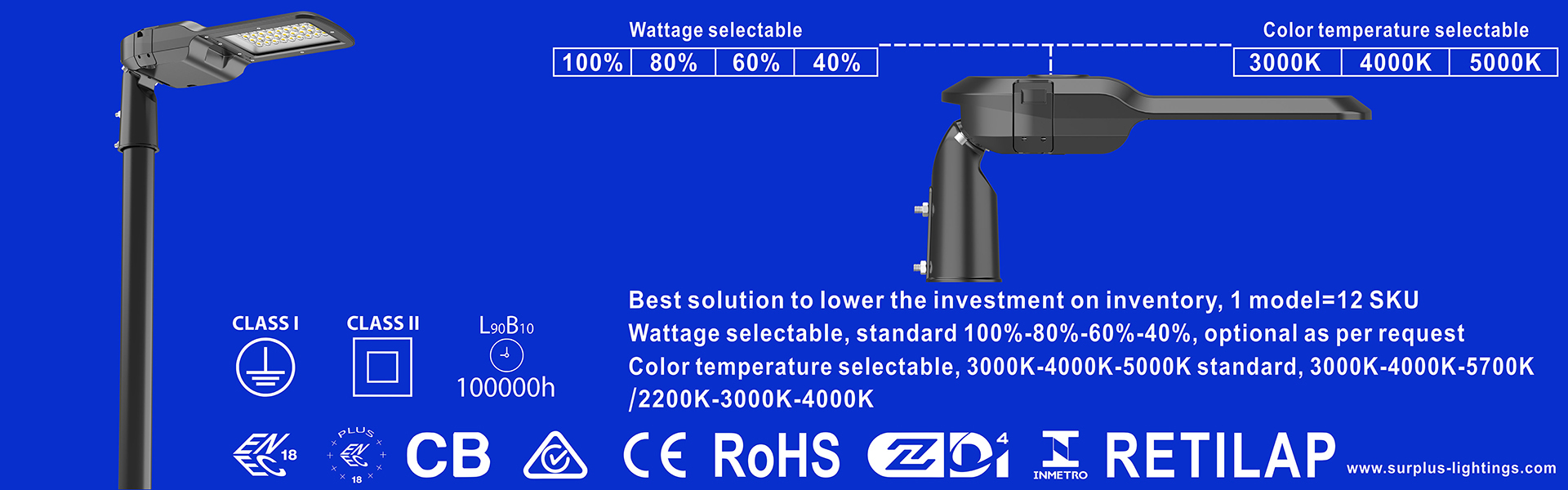 jakość Światło uliczne Eagle Gen4 195lm/W ENEC ENEC+ CB SAA Zhaga-D4i Fabryka